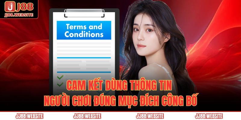 Cam kết dùng thông tin người chơi đúng mục đích công bố 